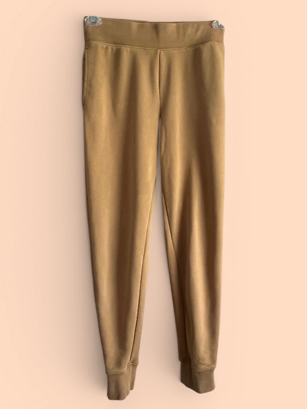 TNA by Aritzia AiryAF Fleece Joggers in Caramel Tan Size S